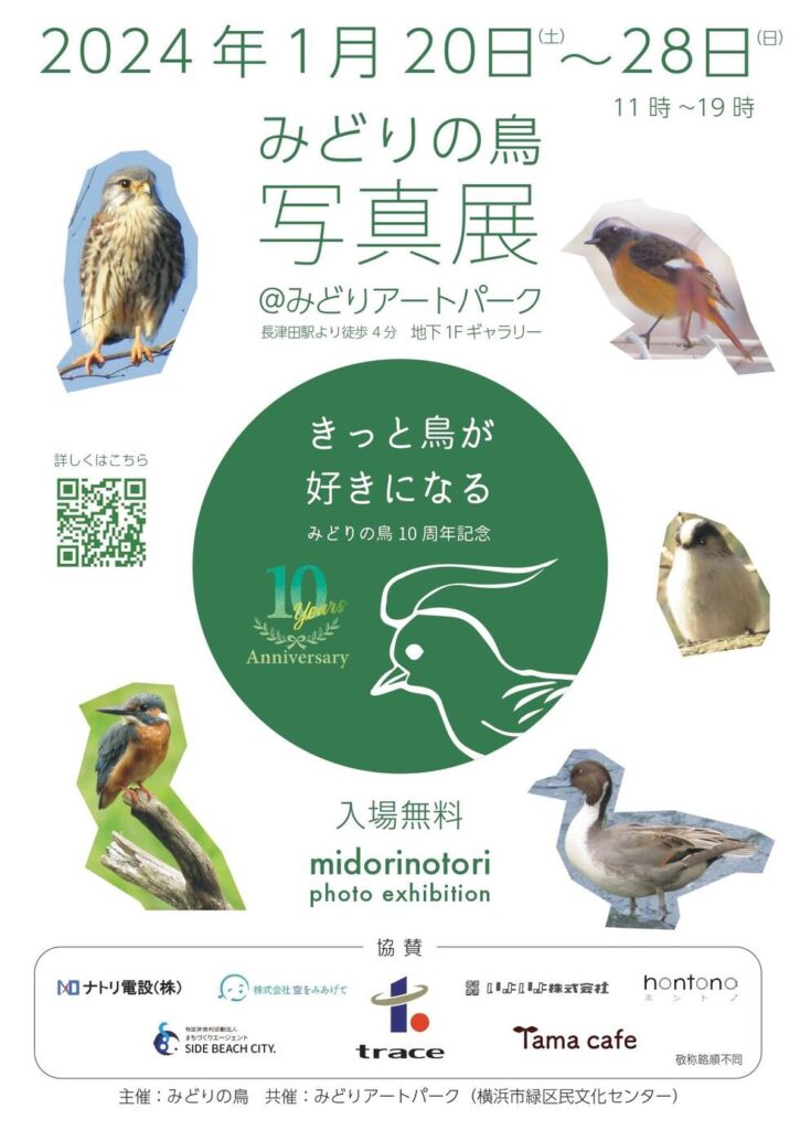 みどりの鳥10周年記念「みどりの鳥 写真展」開催！（1月20日～1月28日）